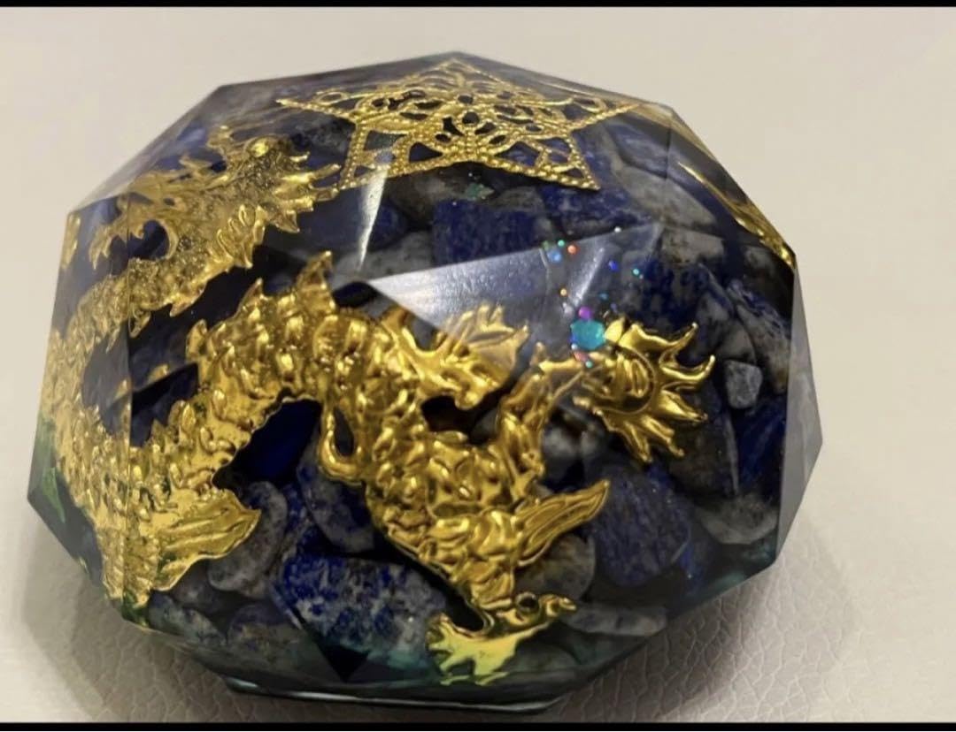 金運•財運上昇〜パワーUP金龍＆鳳凰⭐️龍体文字フトマニ図　オルゴナイト Amazon.co.jp: 金運財運上昇～パワーUP金龍＆鳳凰龍体文字