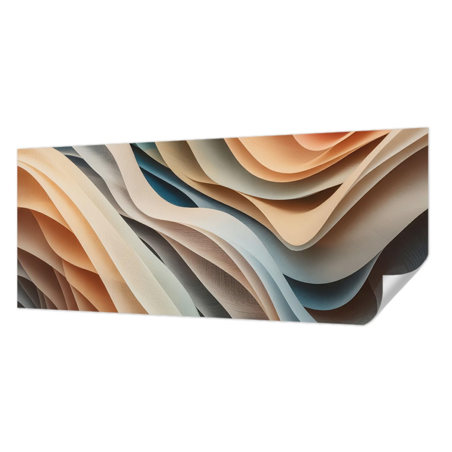Décor mural adhésif pour chambre et salon style vagues modernes 250x104 cm