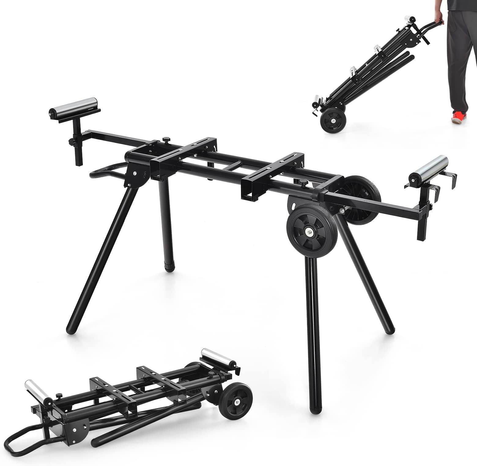 VonHaus Mitre Saw Stand Universal Fit Saw Table with Extending