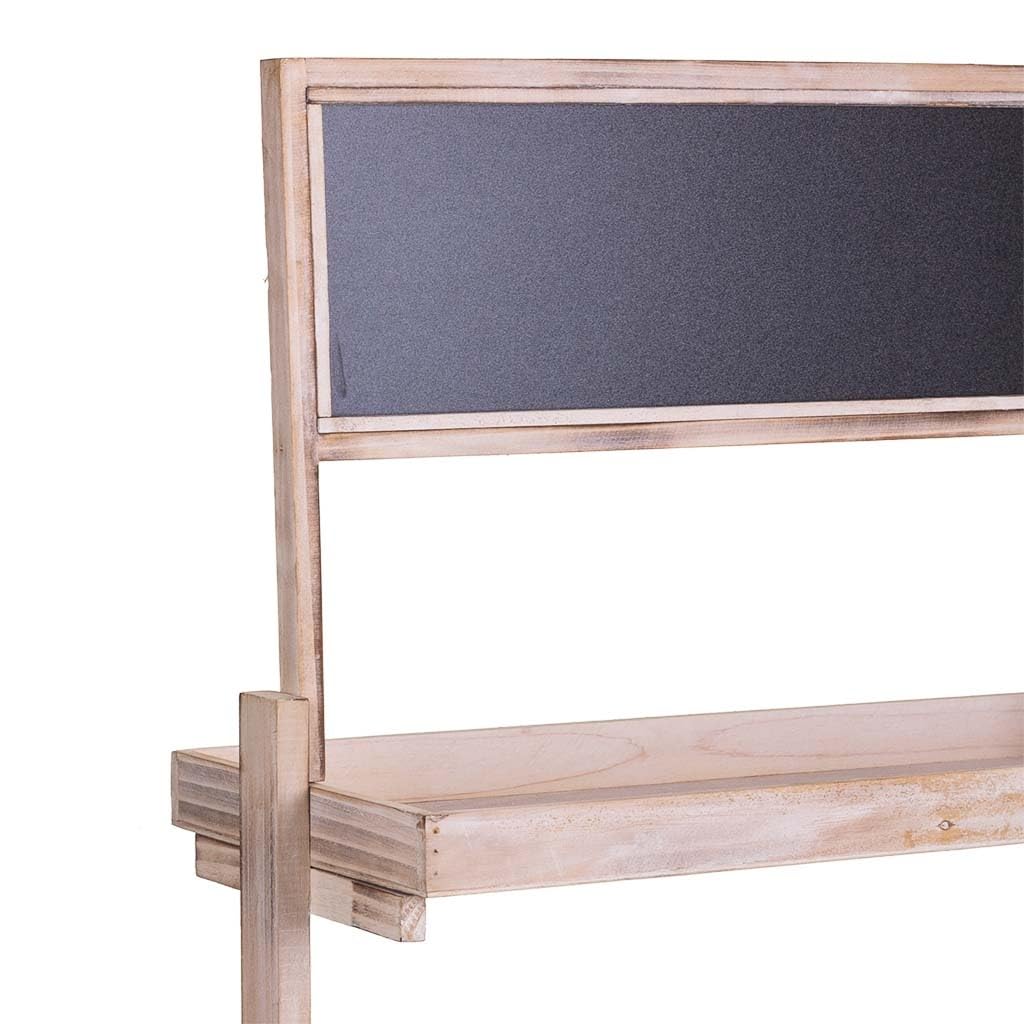 WANDERLUST DECO Carro Expositor de Madera Blanco 95x51x128