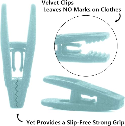 Miniatura 3 de Perchas de terciopelo, percha antideslizante ultradelgada que ahorra espacio, con muescas, barra de amarre y ganchos giratorios, paquete de 30, con