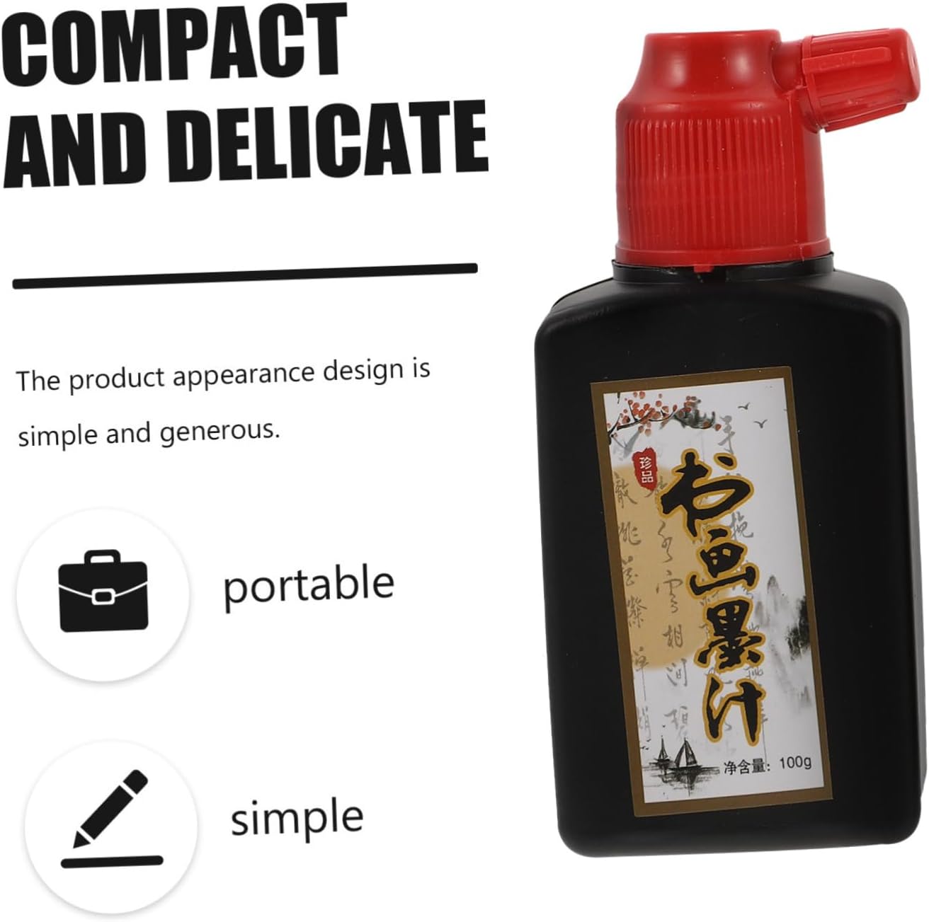 Calligraphy Ink Pen Calligraphy Card Signature Liquid Ink Chinese Art Supplies Elegant Present Set