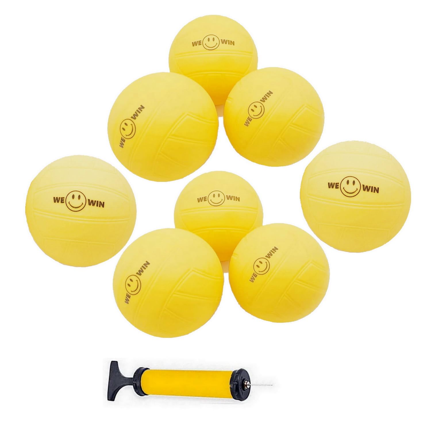 Aolowewin Spike Roundnet Game Replacement Balls Bulk, Mini Water Polo Balls, with Pump, for The Backyard, Beach, Park, Swimming Pool