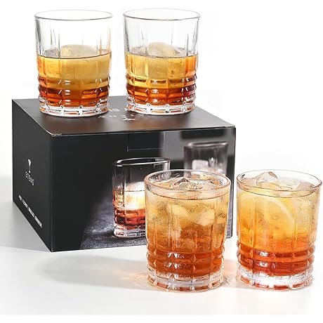 Low Ball Glasses 4 Set: Experience Premium Whiskey Moments