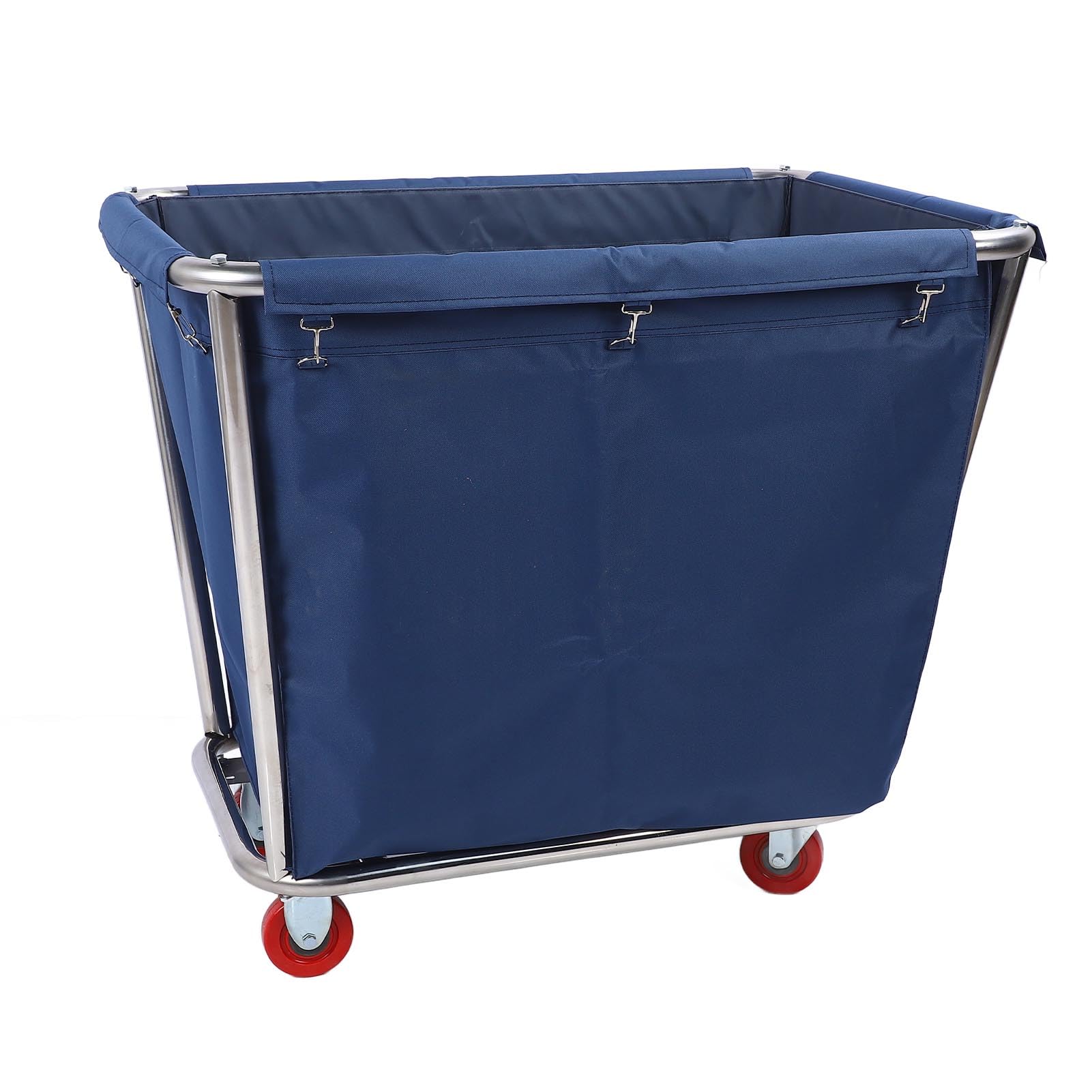Carrello per Bucato Commerciale in Acciaio Inossidabile, con Ruote Flessibili, per Hotel e Lavanderie