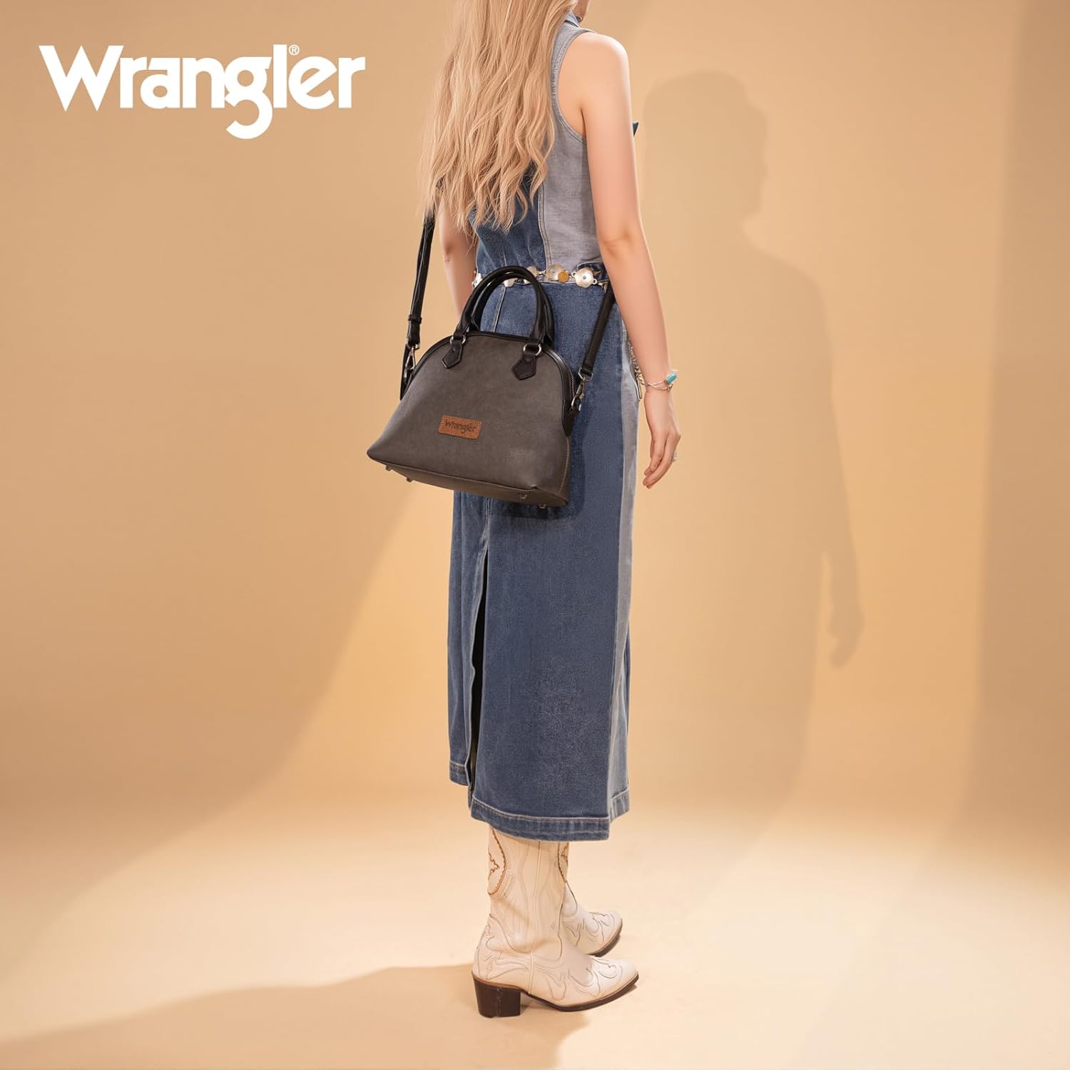 Wrangler Satchel Bags for Women Top-handle Handbags and Purses with Crossbody Strap