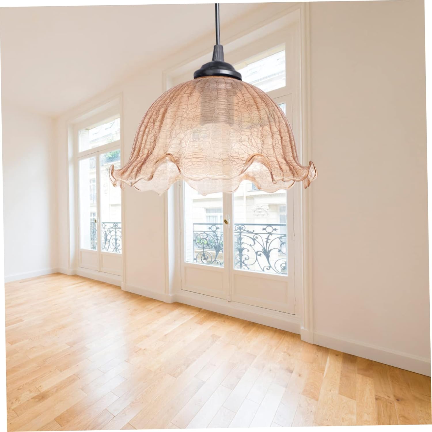 jojofuny Glass Lamp Shade Replacement Vintage Crackle Design for Home Decor Suitable for Living Room Dining Room Lighting Elegant and Decorative Lighting