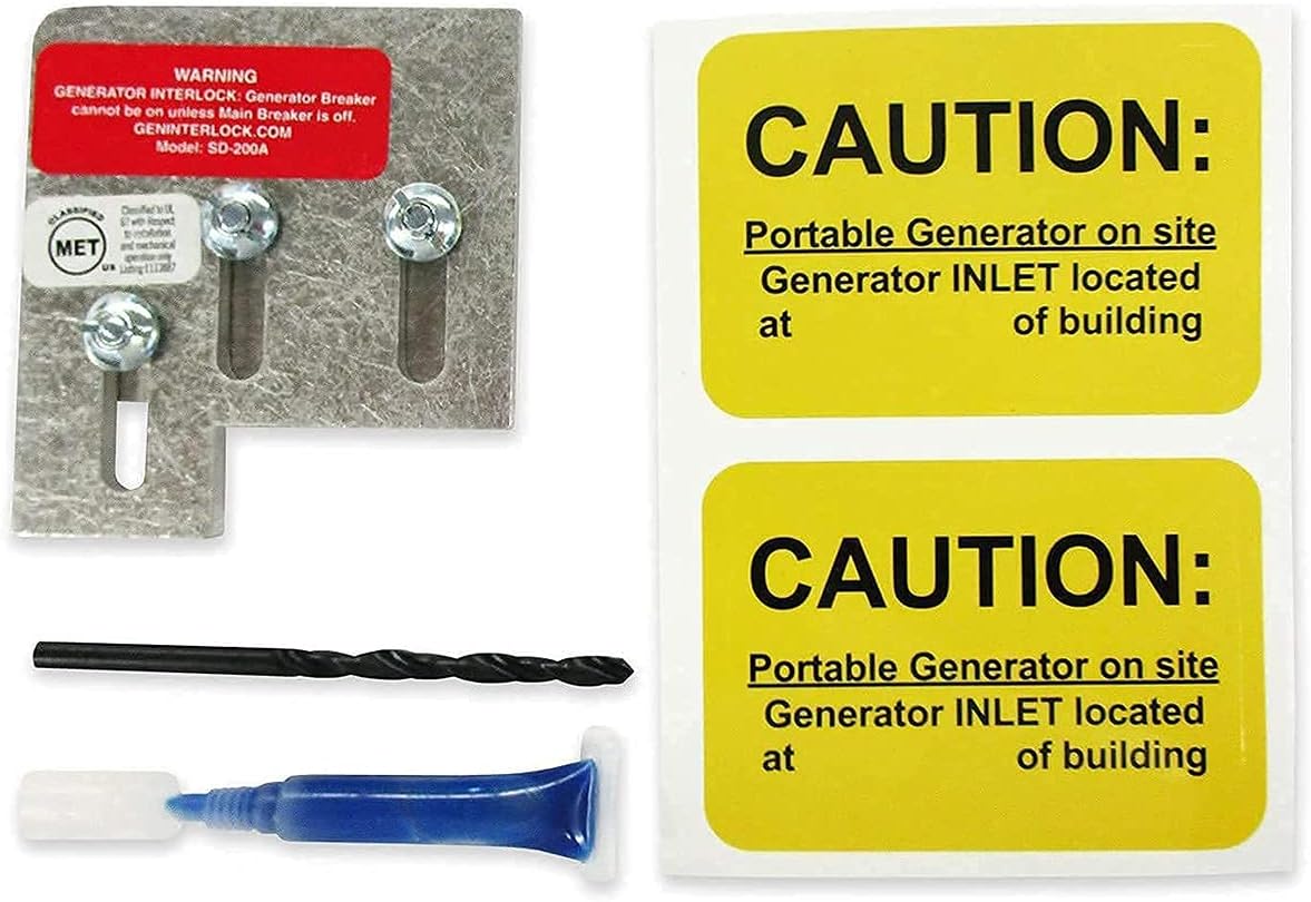 SD200A Square D Generator Interlock Kit QO & Homeline Indoor or outdoor 150 or 200 amp panels