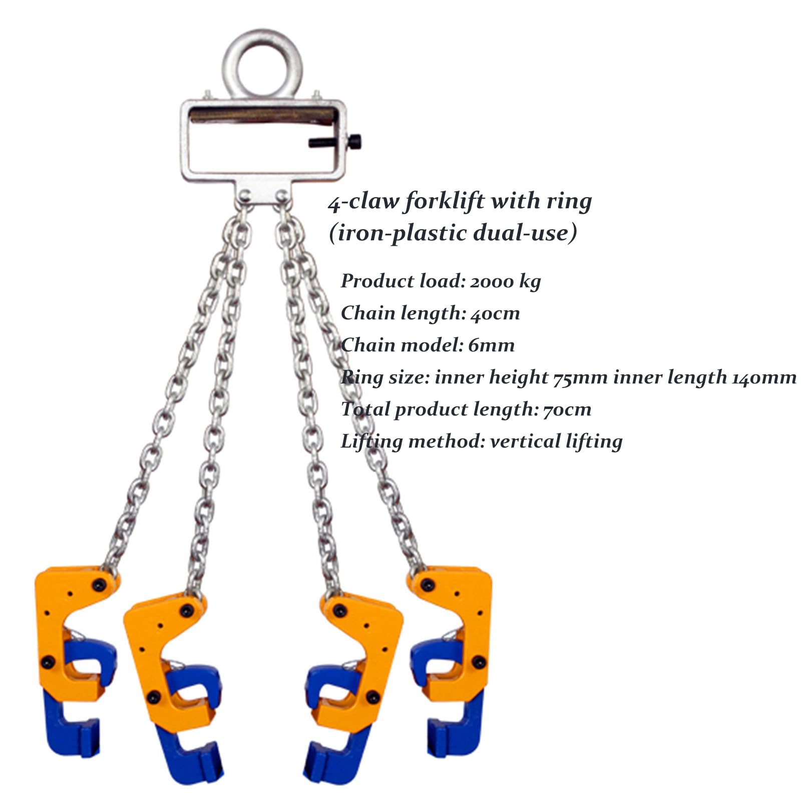 AZHANGYB 4 Way Lifting Chain Sling with Sling Hooks, Sling Chain for Lifting 2 Ton Capacity Sling Chain, Lifting Chain Slings for Engine Chain Hoist Lifts (B)