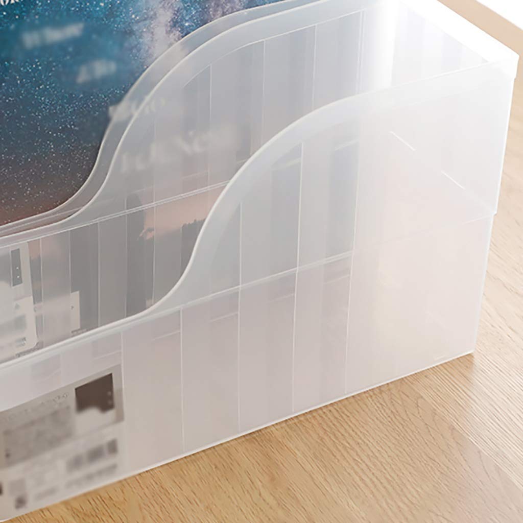 Scatola portaoggetti da scrivania Portadocumenti Verticale Trasparente Portadocumenti Multifunzione per Ufficio A4 per Uso Domestico Scatola portaoggetti in plastica