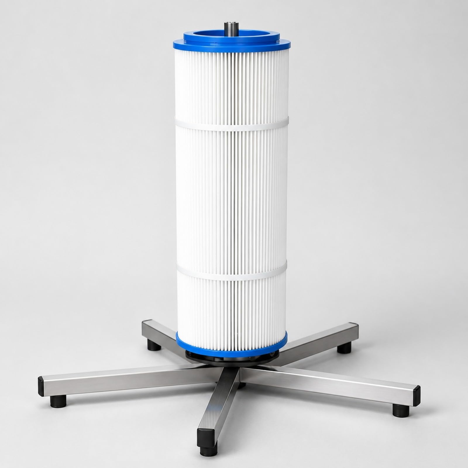 Soporte Giratorio para Filtro Piscina | Estructura Metálica Estable, Profunda, Limpiador Cartuchos Filtro con Soporte Trípo