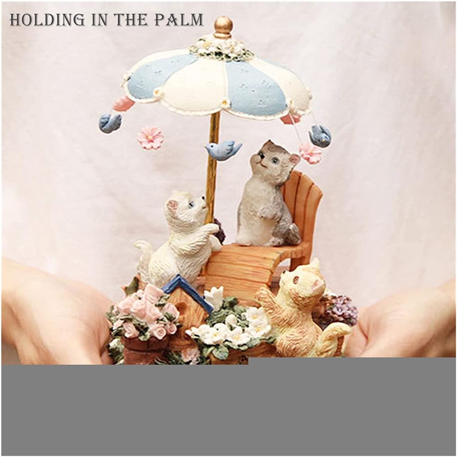TsoLAY HSF Scatola di Musica Personalizzata Carino Cat Music Box Rotating Music Box Romantico Regalo di Compleanno Creativo for la Fidanzata Regalo per San Valentino Natale
