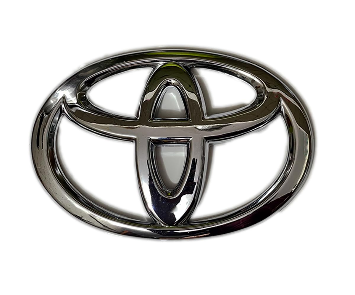 Front Grill Emblem Badge Compatible with Toyota SUV (Fits Fortuner 2009–2016 Models) – Chrome Finish – 17x12 cm – Generic Aftermarket Accessory