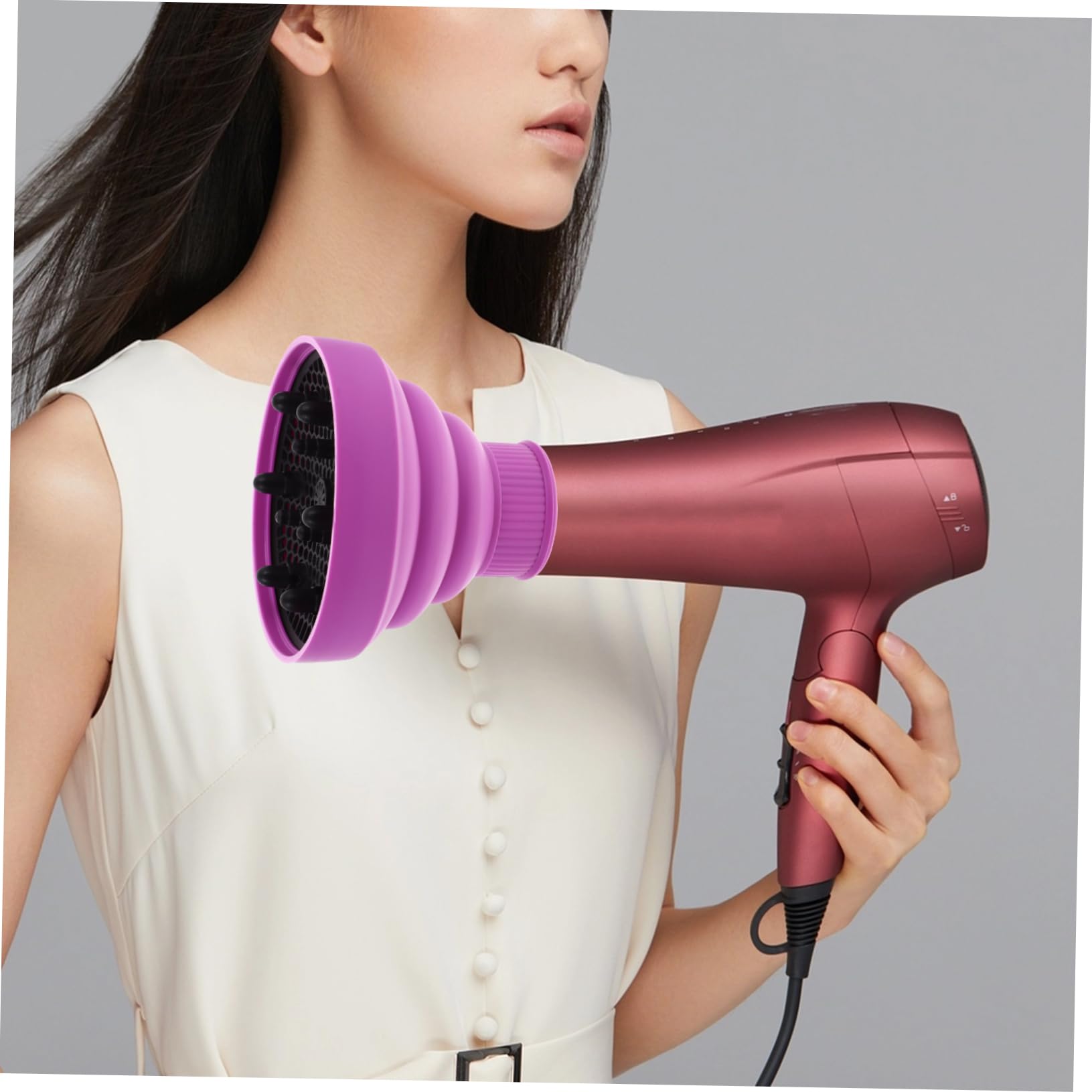 MAGICLULU 3st Haartrockner Diffusor Silikon Diffusor-fön-aufsatz Klappbarer Haartrockner Voluminöser Diffusor Föhn-diffusor Werkzeuge Retro-sprühflasche Violett Windabdeckung Locken Reisen