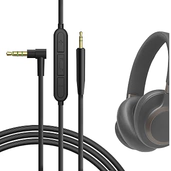 GEEKRIA Audio Cable with Mic and Mute Control Compatible with JBL Tune 770NC/760NC/720BT, Live 660NC/650BTNC/500BT/460NC, Tour One M2, 3.5mm to 2.5mm Replacement Stereo Cord 4ft / 1.2m