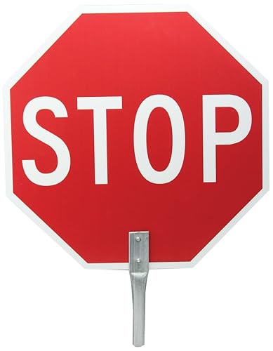 Miniatura 1 de accuform signos fsp154Non-reflective 18 Paddle señal Legend StopParada de aluminio con 6 Mango de acero