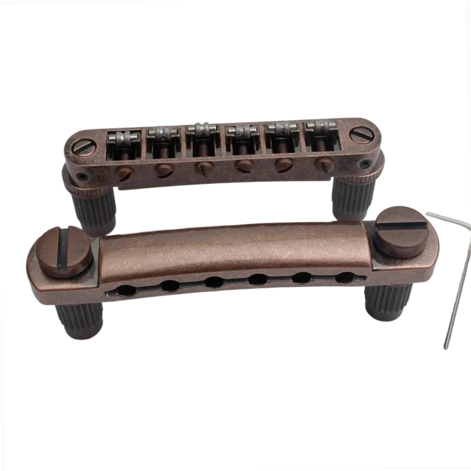 Mostek Gitarowy Standardowy Mostek Gitarowy Z Siodłem Rolkowym Końcówka Kotwami I Kołkami Do Płyt LP(BR)