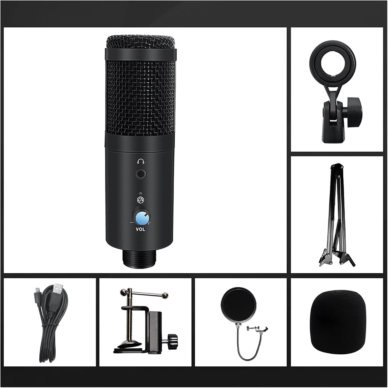 Microphone Computer Usb D90 Microphone With Earphone