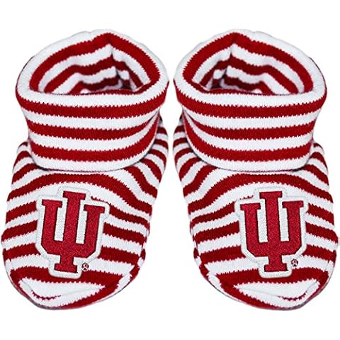 Creative Knitwear Indiana University Hoosiers Newborn Baby Striped Bootie Sock Cover