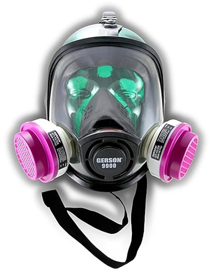 (Ship from USA) Gerson Full-Face TPE Respirator w/Organic Vapor 089901-KIT4 NEW /ITEM NO#E8FH4F85428604