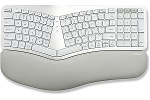 Macally Backlit Bluetooth Ergonomic Keyboard for Mac - Sculpted for Comfort