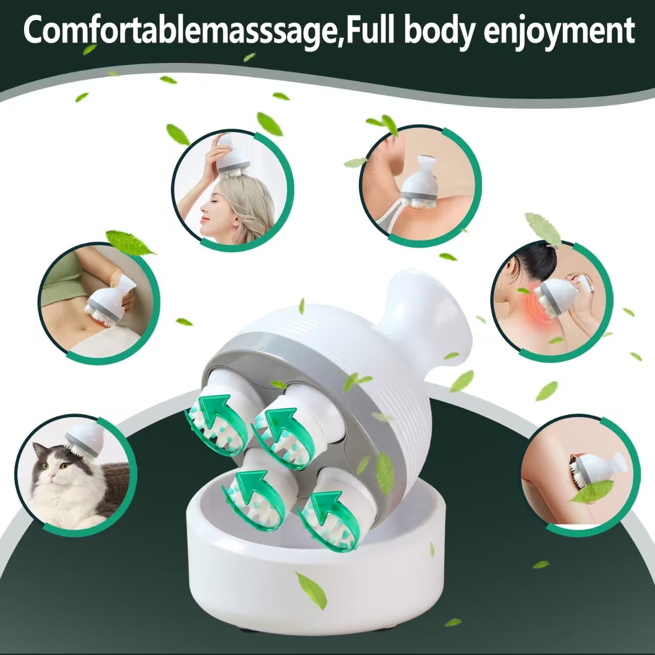 Amazon.com: BENOBAZ Manual Scalp Massager, 4 Interchangeable