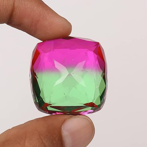 Miniatura 4 de GEMHUB Ametrina multicolor de grado A 98.50 ct Forma de cojín Multi Color Ametrina suelta translúcida Ametrina Fabricación de joyas, Envolver