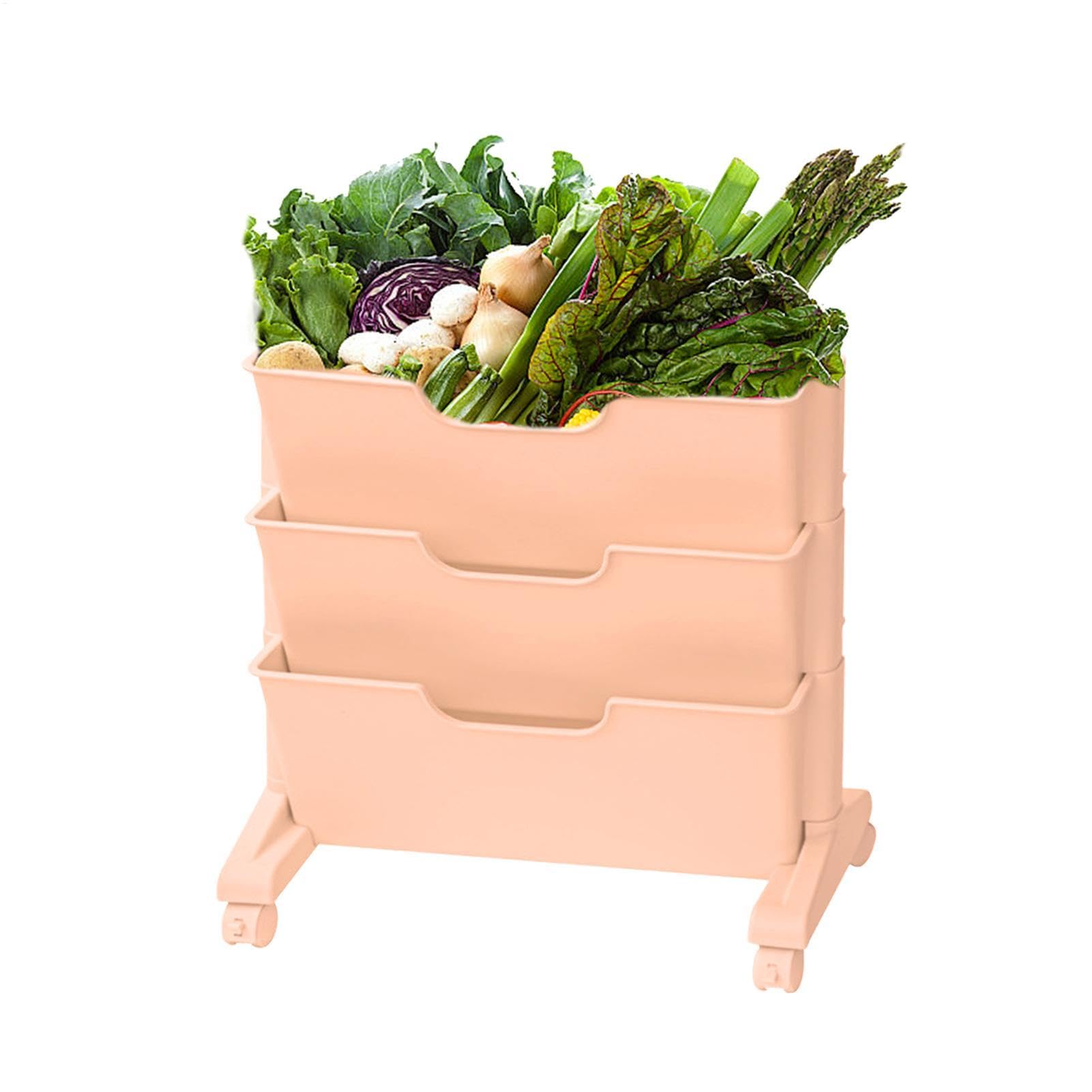 Carro de archivos con ruedas para debajo del escritorio, estantería móvil con ruedas, estantería móvil de 3 niveles para el hogar, carrito de libros móvil con acceso flexible para cocina y salón