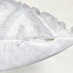 VAKADO Throw Pillow Covers Cushion Covers 18x18 Set of 2 Decorative Couch Rhomboid White Plush Velvet Square Cushion Cases Home Decor Gift for Sofa