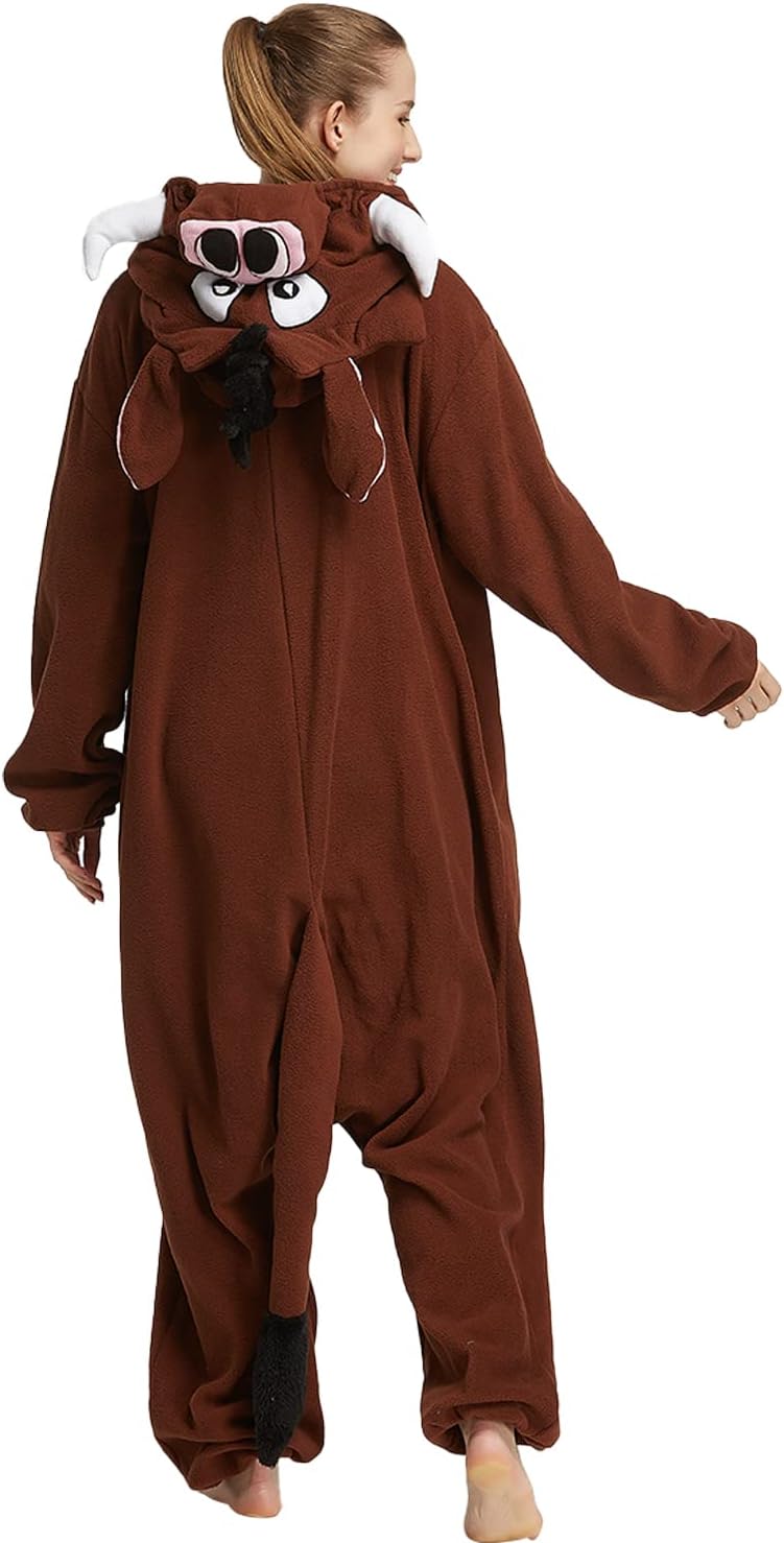 Unisex Adult Animal Pajamas Sleepwear Costume Plush One-Piece Cosplay Costumes - Image 4