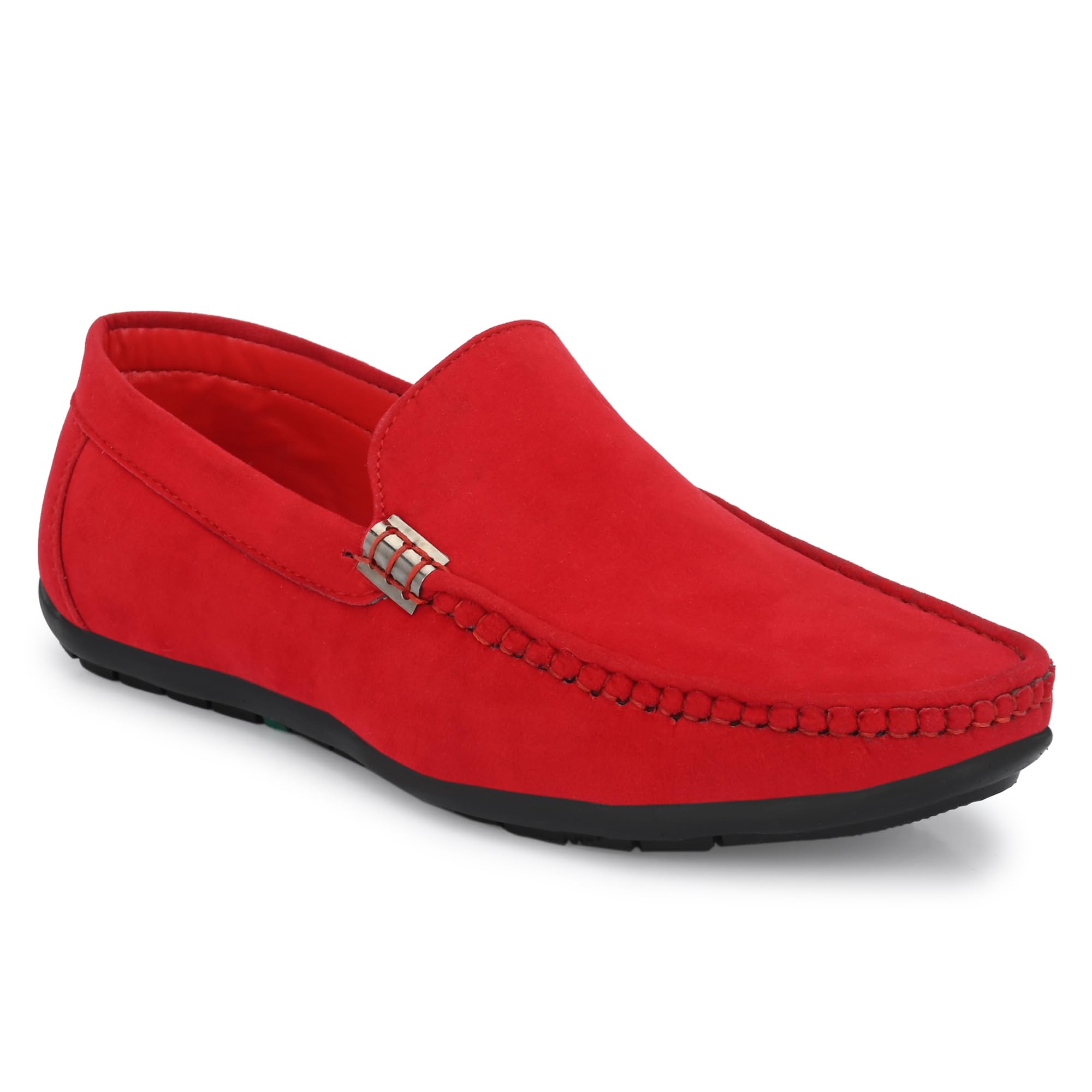 Leepeeter Suede Synthetic Leather Loafers for Men (Red, 6) (B0D8V6Z6P3) Amazon Price History, Amazon Price Tracker