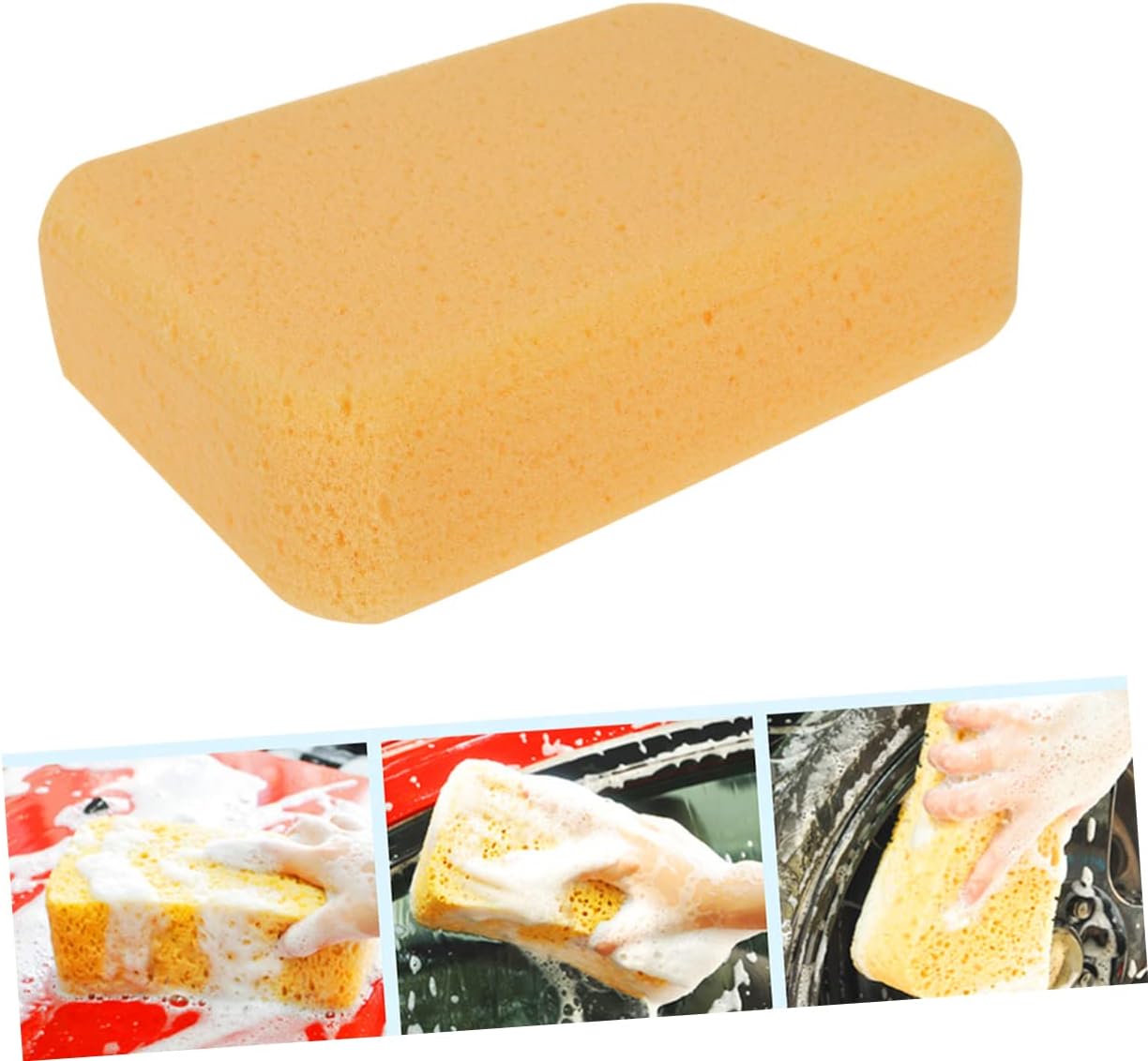 Outanaya 4Pcs Porous Car Wash Sponges for Vehicle Washing Highly Absorbent Cleaning Sponges with Durable Design for Car Detailing and Polishing Easy to Hold and Reusable