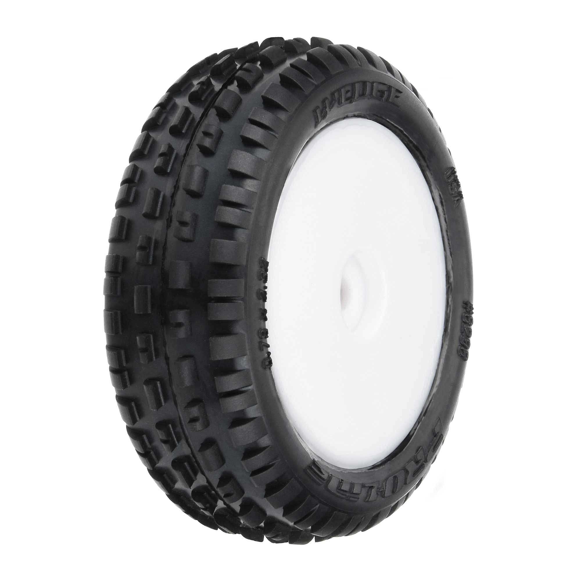 Pro-line RacingWedge Carpet Tires MTD White Mini-B Front PRO829813 RC Tire