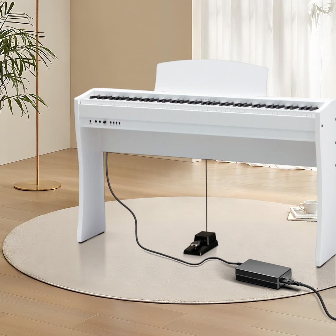 CASIMY 15V Adapter Power Cord Compatible with Kawai Piano PS-154 FSP060-RAC01 O08001 ES4 ES6 ES7 ES8 CL26 CL26R CL26W CL30 CL35 CL-30 CL-35 CN25 CN35 R CN35R CA-18 PR-1 PS-153 PS-153U PS154 Charger