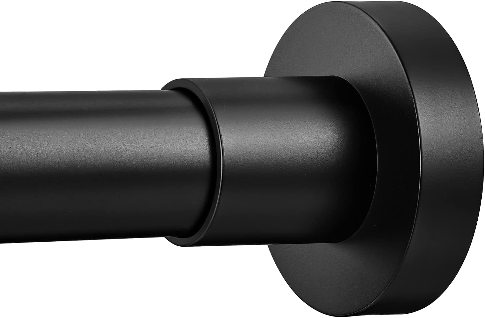 Shower Curtain Rod Tension - Never Rust No Drill Non-Slip Spring Tension Shower Rod, 54-90 inches Stainless Steel, Matte Black