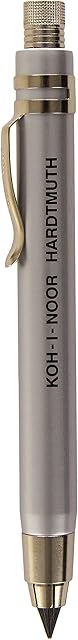 KOH-I-NOOR 5359 5.6mm Diameter Mechanical Clutch Lead Holder Pencil - Silver