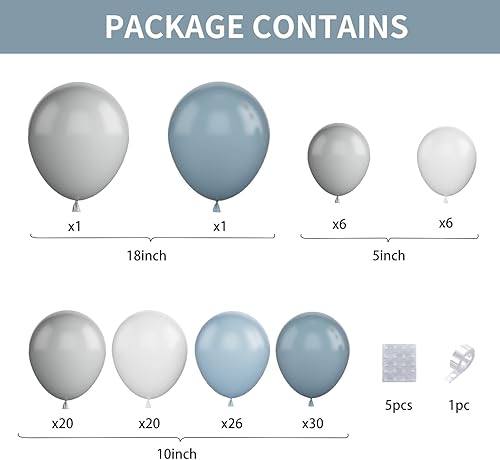 Miniatura 15 de Kit de arco de globos azules y amarillos, kit de guirnalda de globos de albaricoque azul y naranja, amarillo, de látex, globos de fiesta