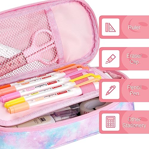 Image of Bagseri Pencil Case for Boys - Large Kids Pencil Pouch for School | Kids Pencil Case Wide Opening, Boys Pen Bag with Multi-Slot, Cute Water Resistent Organizer for Stationery, Deep Sea Shark