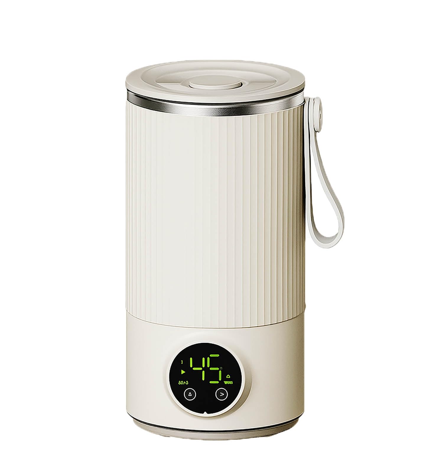 Espumador y calentador de leche eléctrico, máquina de espuma portátil inalámbrica con calentamiento rápido y agitador integrado, control de temperatura