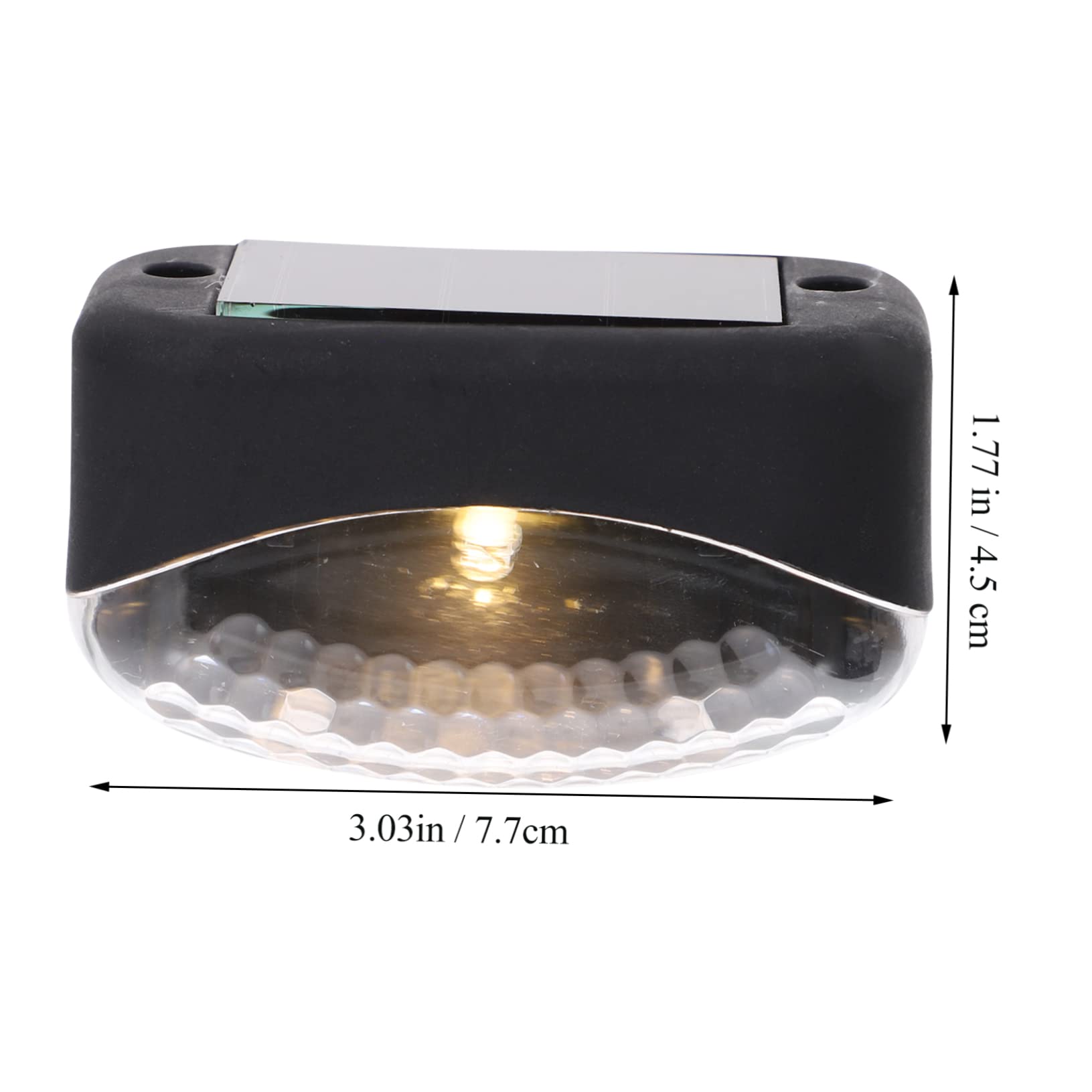 Uonlytech Solar Outdoor Lights 4 Pack Led Stair Lamps Waterproof Garden Lights Solar Power for Deck Fence Stairs Decorations