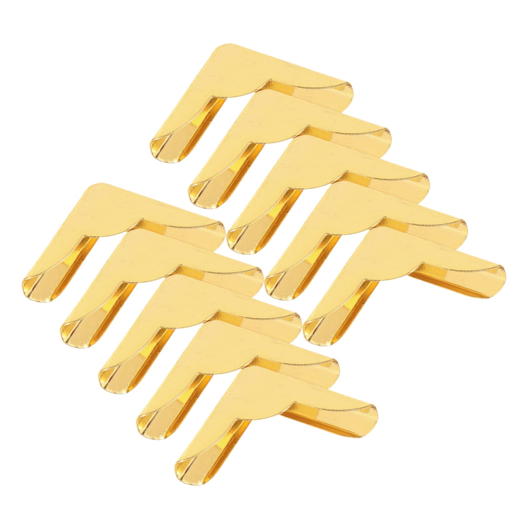 NULYLU Book Corner Protectors Decorative Box Metal Book Corners Vintage Book Corner Protectors Metal Book Edge Covers 10pcs Set