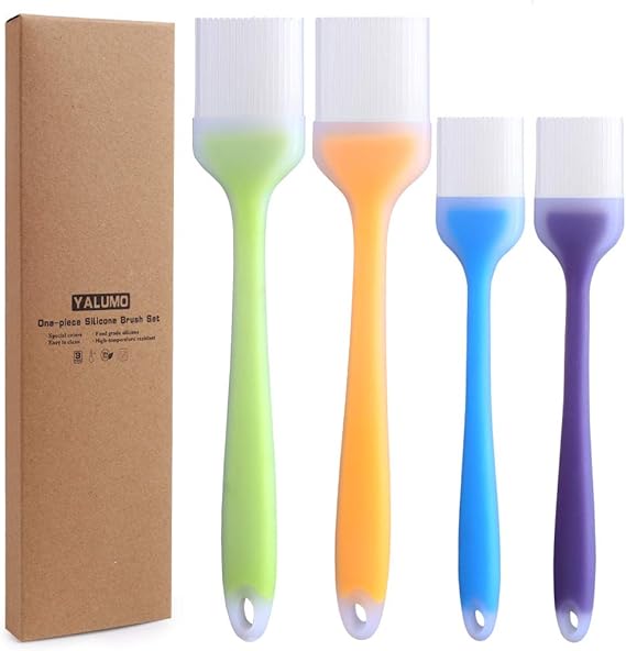 Basting Brush Silicone Pastry Brush Set of 4 Cooking