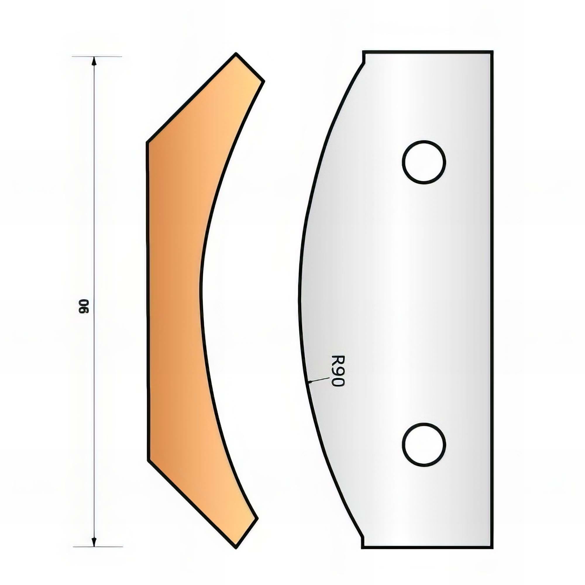 JEU DE 2 FERS PROFILES N°325 POUR P.O. HT.90MM