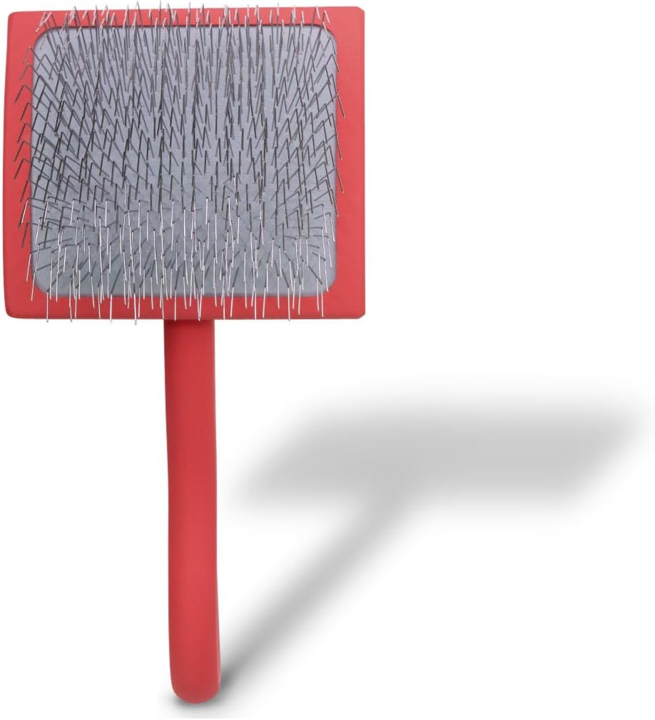 Chris Christensen Ice on Ice Detangle and Finishing Spray + Dog Brush Bundle: Adds Elasticity & Strength - Big G Slicker Large Brush- Fluff Detangle - For Poodles, Goldendoodles, Labradoodles