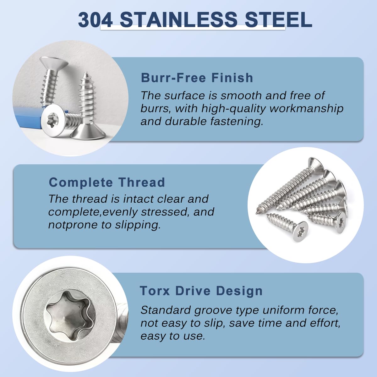 Viti Autofilettanti Acciaio 100 Viti Autofilettanti Torx M5x10mm - Acciaio Inox 304 Per Legno Viti Acciaio Inox Catalogo