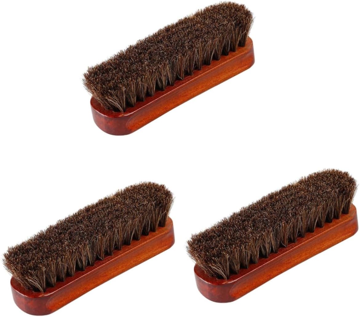 Brosse à lustrer grand modèle en crin de cheval blanc