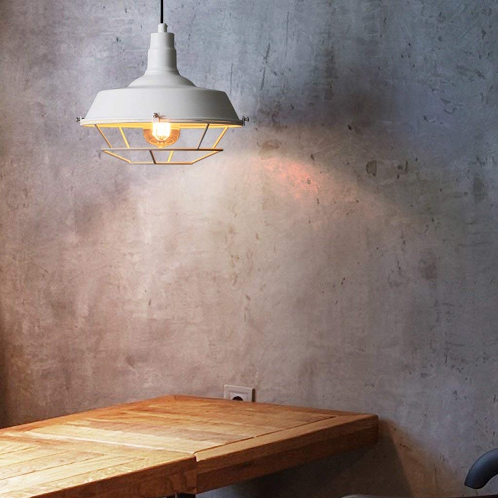 Lámpara de techo vintage industrial para mesas de comedor blancas