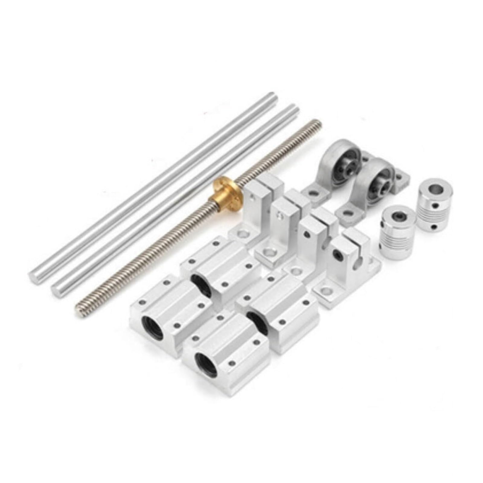 Guida lineare, Guida Lineare Set Da 15 Pezzi Vite T8 Supporto Per Sedile Con Cuscinetto Per Albero Ottico Fai-da-te Trapezoidale Adatto Per Fresatrice CNC Fatta In Casa,per camper(8-1200mm)