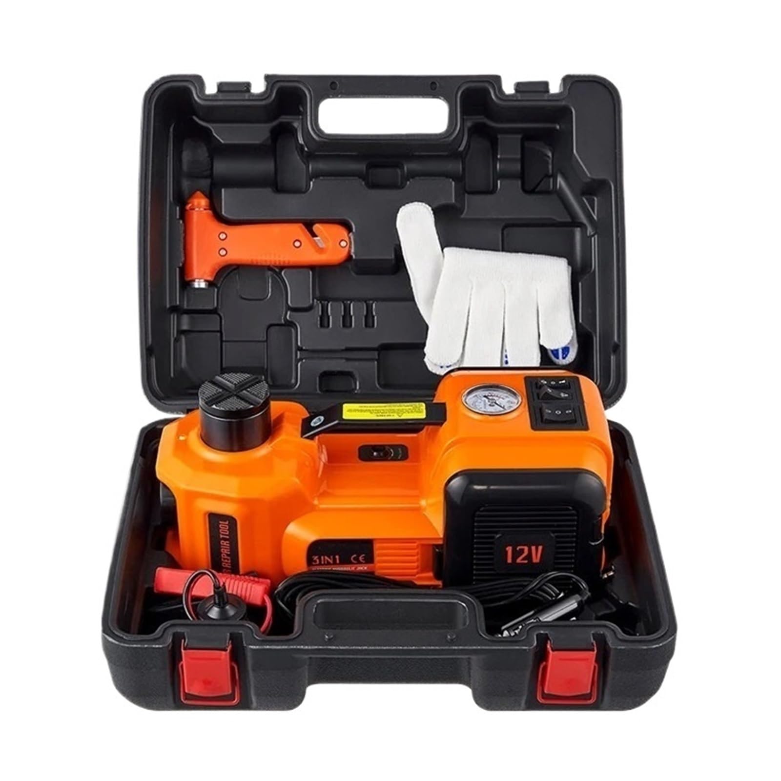 Khfgdhg 3T No Wrench Electric Car Jack 3/5 Ton Scissor/Hydraulic Jack 12V Electric Automatic Jack Portable Car Jack For Truck Tire Change(3T No Wrench)