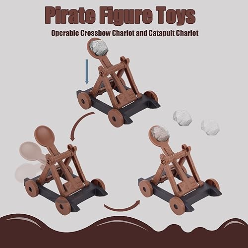 Miniatura 4 de 3 otters Juego de 310 soldados militares, soldados de juguete, caballero medieval, ejército, hombres, castillo pirata, modelo de ensamblaje para